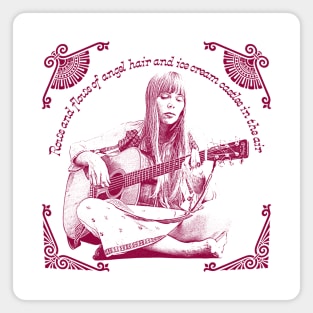 Joni Mitchell // Retro 1970s Style Fan Art Design Magnet